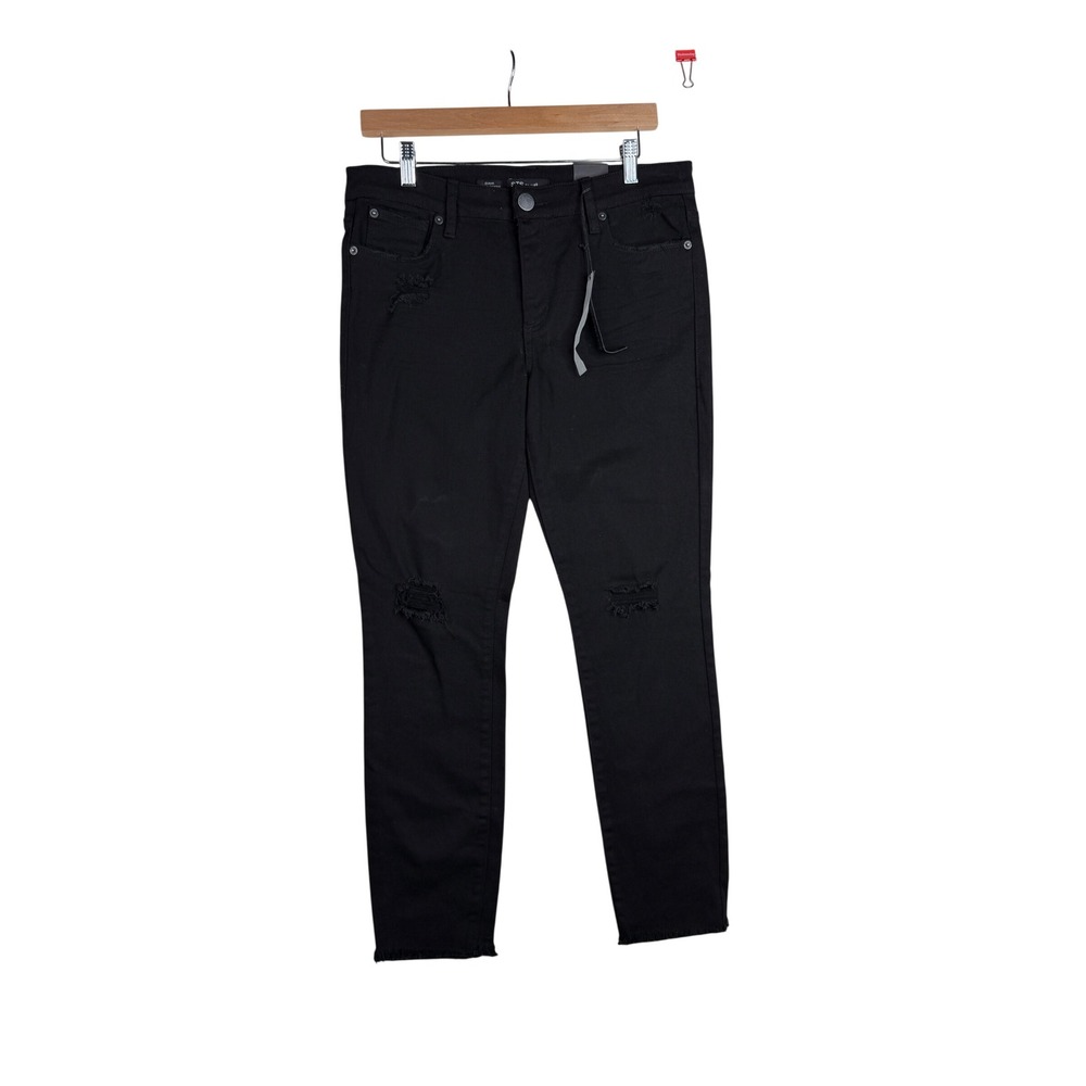 NWT STS Blue Emma Ankle Skinny Raw Hem Jeans size 30 Black Denim